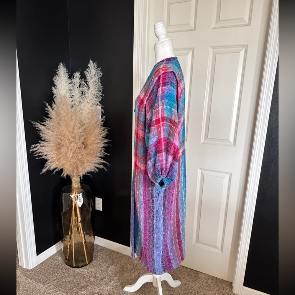 Vintage Elizabeth Jenkins Fiber Artist Handwoven Jacket Duster One Size - Picture 5 of 12